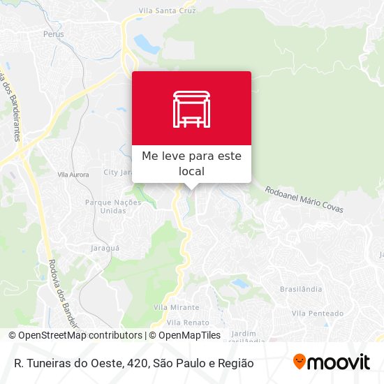 R. Tuneiras do Oeste, 420 mapa
