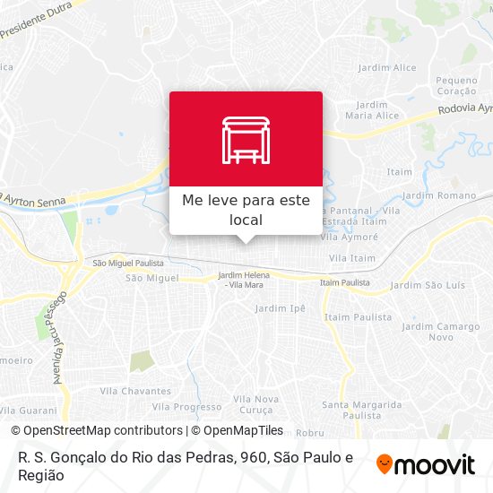 R. S. Gonçalo do Rio das Pedras, 960 mapa