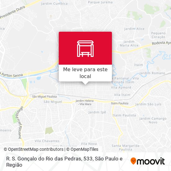 R. S. Gonçalo do Rio das Pedras, 533 mapa