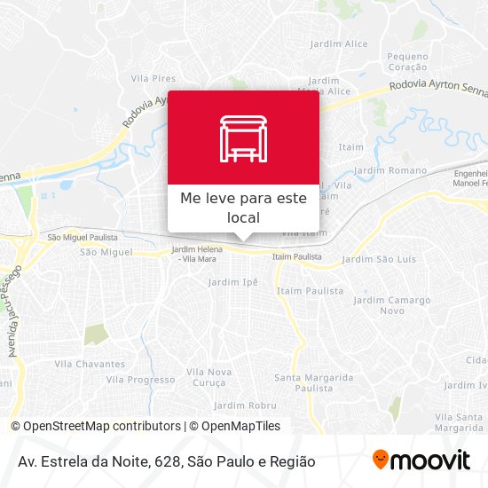 Av. Estrela da Noite, 628 mapa
