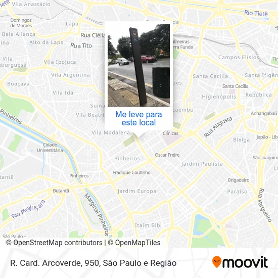 R. Card. Arcoverde, 950 mapa