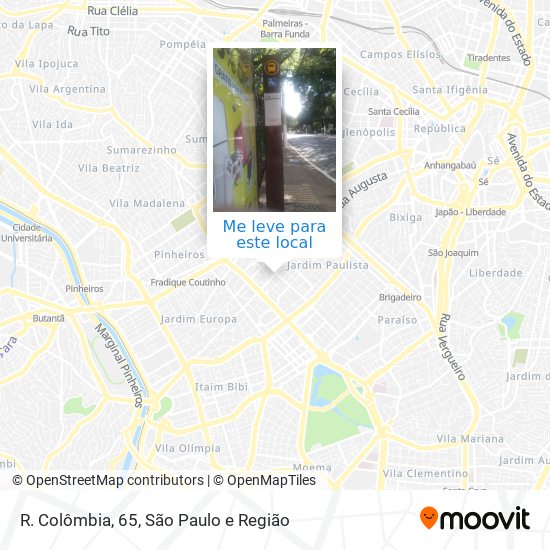R. Colômbia, 65 mapa