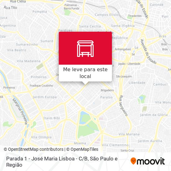 Parada 1 - José Maria Lisboa - C / B mapa