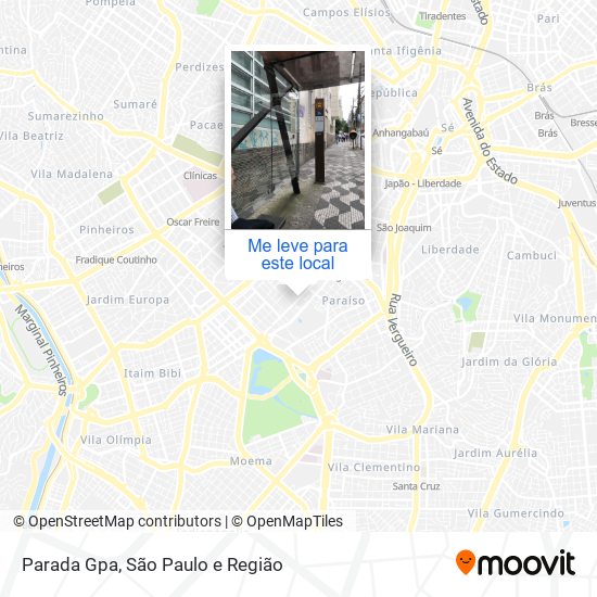 Avenida Brigadeiro Luís Antônio mapa