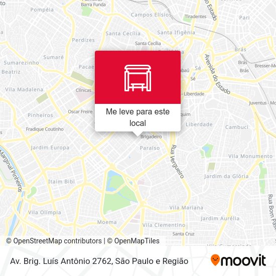 Av. Brig. Luís Antônio 2762 mapa