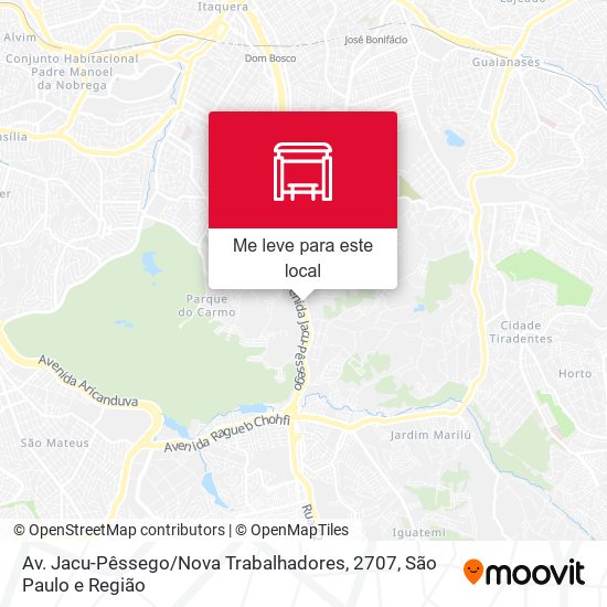 Av. Jacu-Pêssego / Nova Trabalhadores, 2707 mapa
