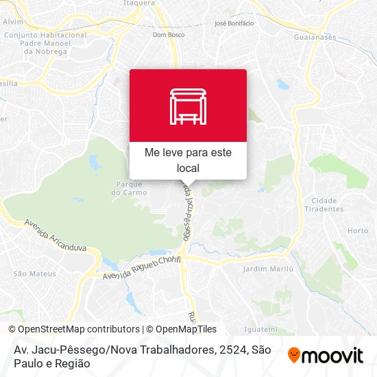 Av. Jacu-Pêssego / Nova Trabalhadores, 2524 mapa