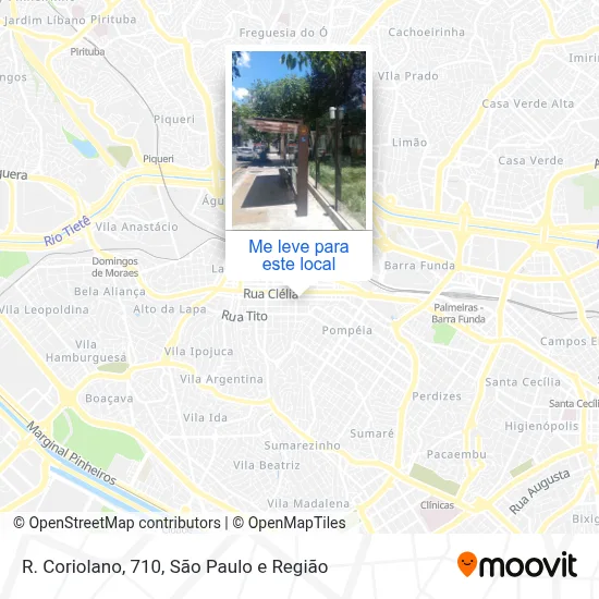 R. Coriolano, 710 mapa