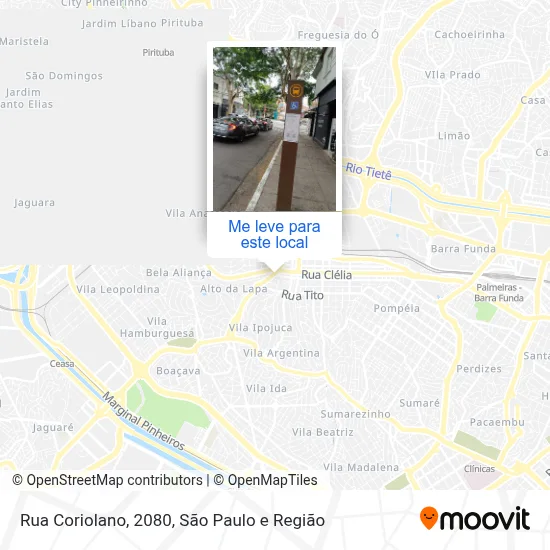 Rua Coriolano, 2080 mapa
