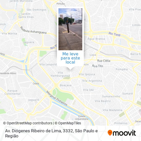 Av. Diógenes Ribeiro de Lima, 3332 mapa