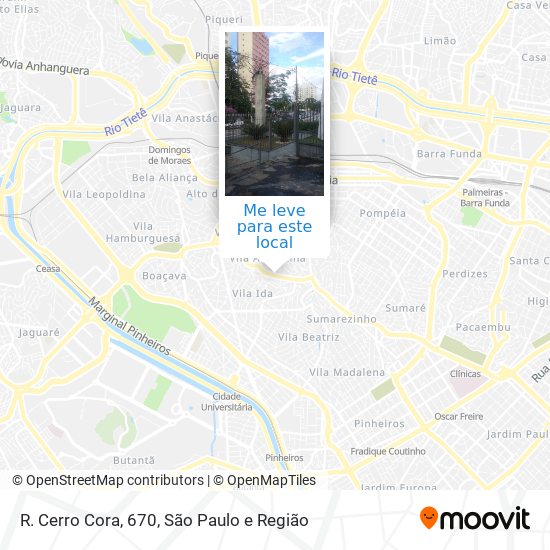 R. Cerro Cora, 670 mapa