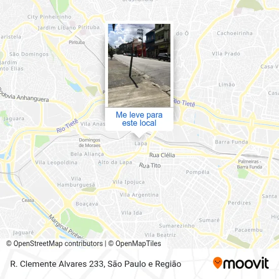 R. Clemente Alvares 233 mapa