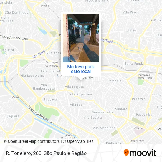 R. Tonelero, 280 mapa