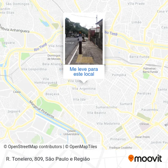 R. Tonelero, 809 mapa