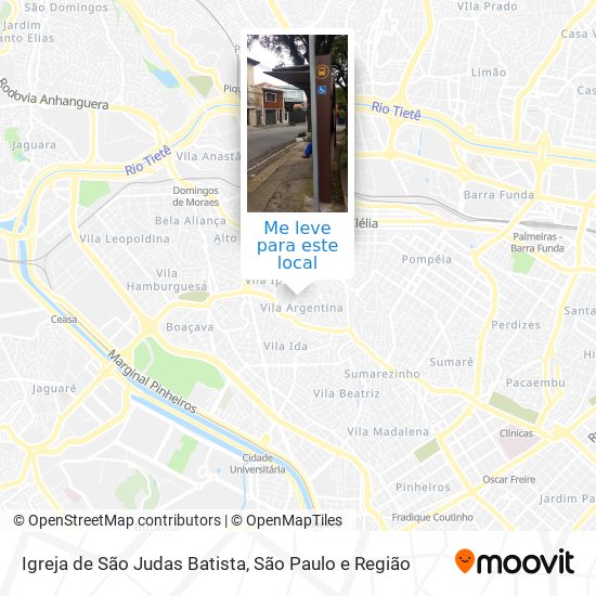 Igreja de São Judas Batista mapa