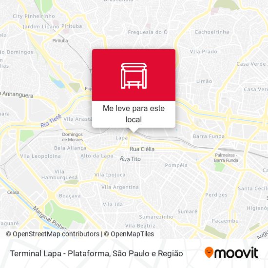 Terminal Lapa - Plataforma mapa