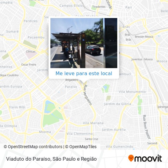 Viaduto do Paraíso mapa