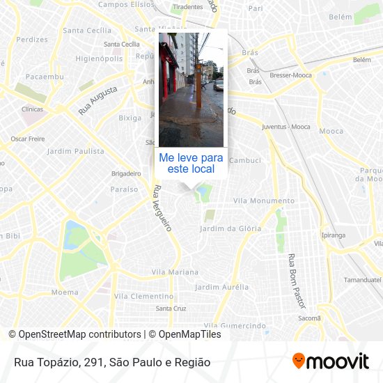 Rua Topázio, 291 mapa