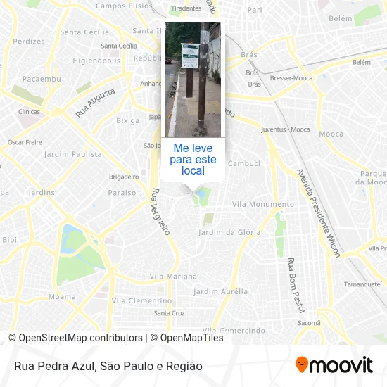 Rua Pedra Azul mapa