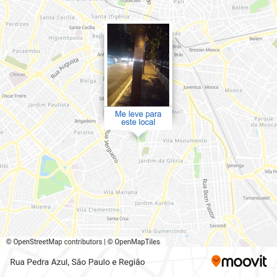 Rua Pedra Azul mapa