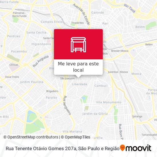 Rua Tenente Otávio Gomes 207a mapa