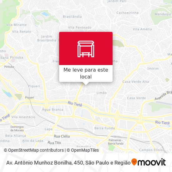 Av. Antônio Munhoz Bonilha, 450 mapa