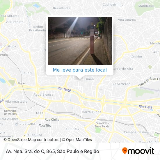 Av. Nsa. Sra. do Ó, 865 mapa