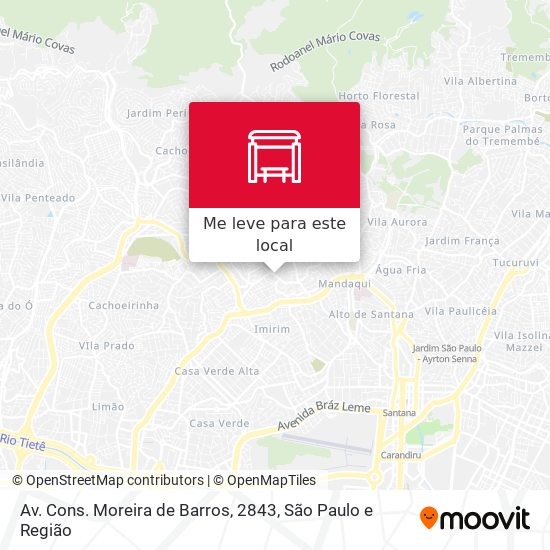 Av. Cons. Moreira de Barros, 2843 mapa