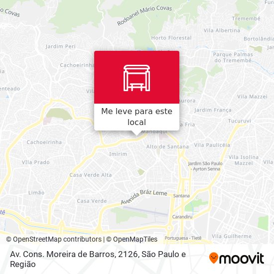 Av. Cons. Moreira de Barros, 2126 mapa