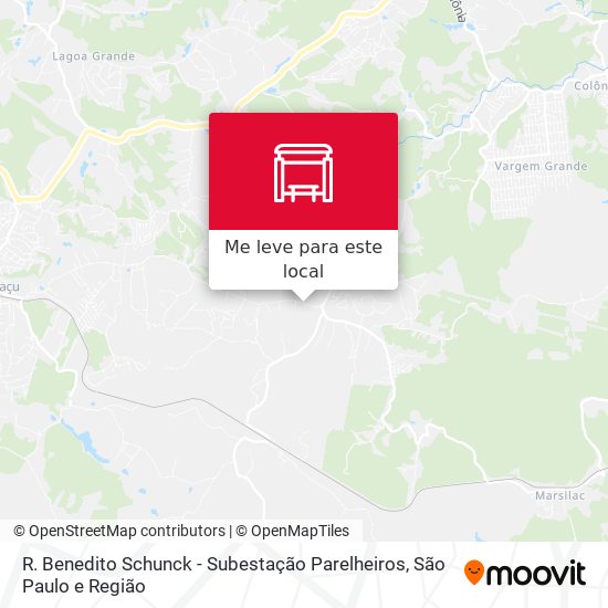 R. Benedito Schunck - Subestação Parelheiros mapa