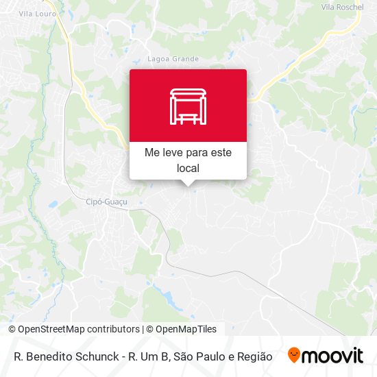 R. Benedito Schunck - R. Um B mapa