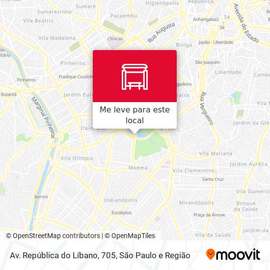 Av. República do Líbano, 705 mapa
