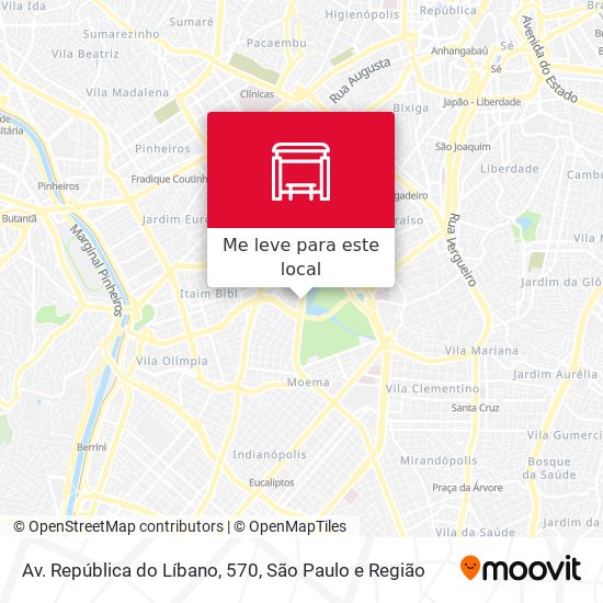 Av. República do Líbano, 570 mapa