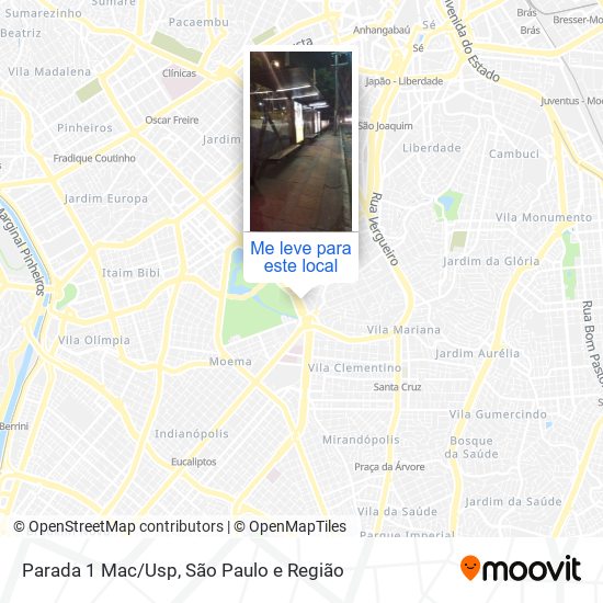 Parada 1 Mac/Usp mapa