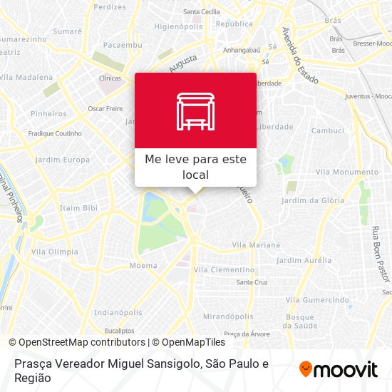 Prasça Vereador Miguel Sansigolo mapa
