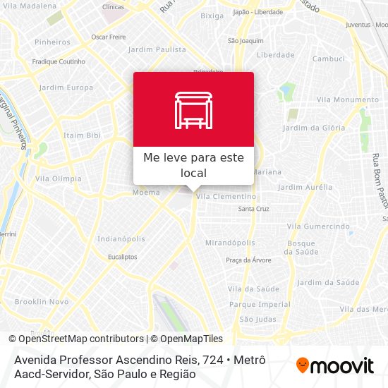 Avenida Professor Ascendino Reis, 724 • Metrô Aacd-Servidor mapa