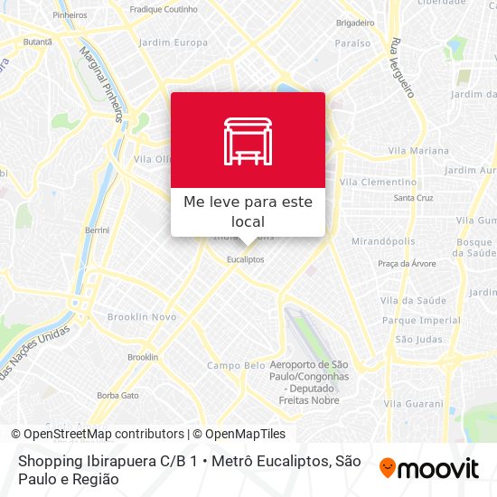 Shopping Ibirapuera C / B 1 • Metrô Eucaliptos mapa