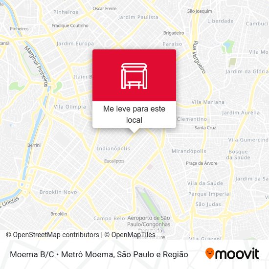 Moema B/C • Metrô Moema mapa