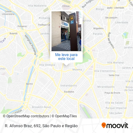 R. Afonso Braz, 692 mapa