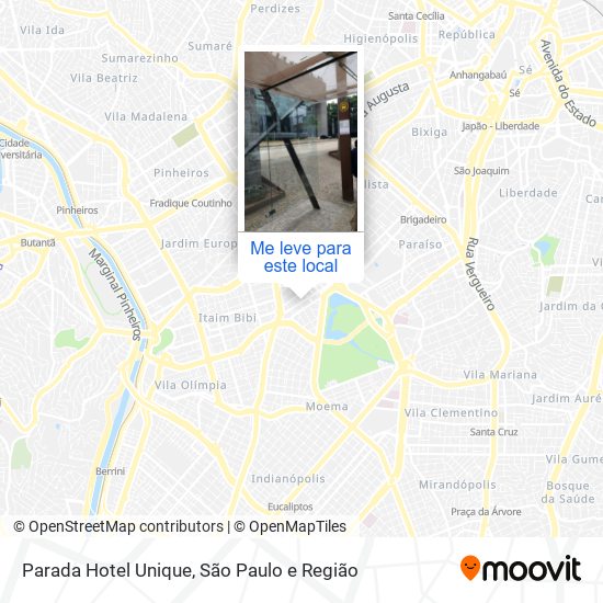 Parada Hotel Unique mapa