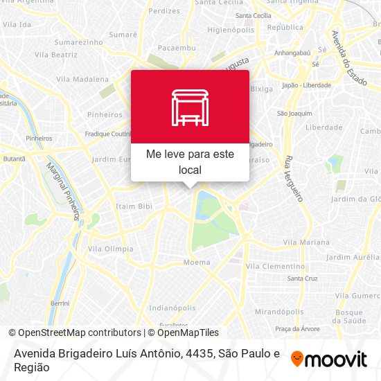 Avenida Brigadeiro Luís Antônio, 4435 mapa