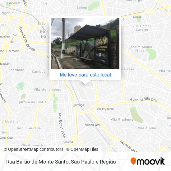 Rua Barão de Monte Santo mapa