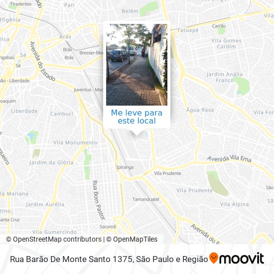 Rua Barão De Monte Santo 1375 mapa