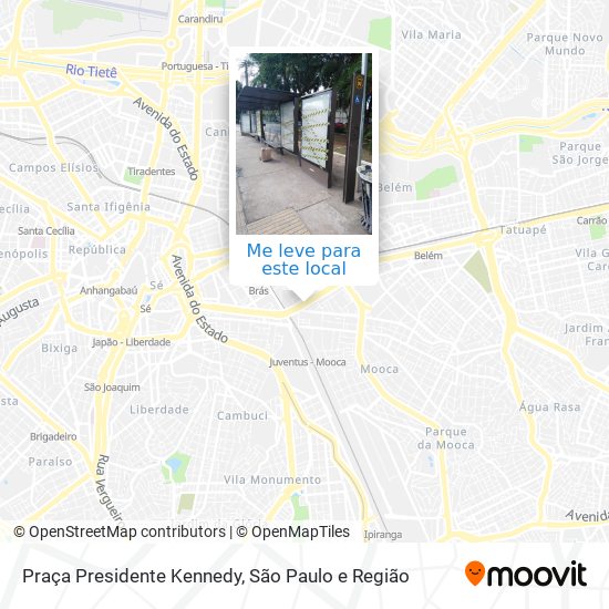 Praça Presidente Kennedy mapa