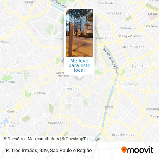 R. Três Irmãos, 839 mapa