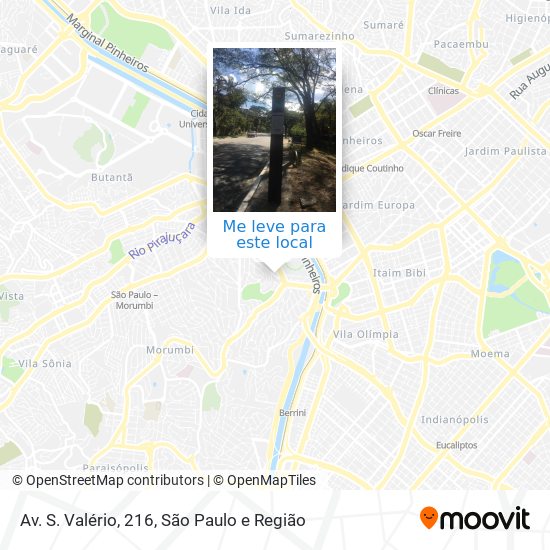 Av. S. Valério, 216 mapa