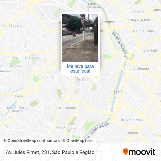 Av. Jules Rimet, 231 mapa