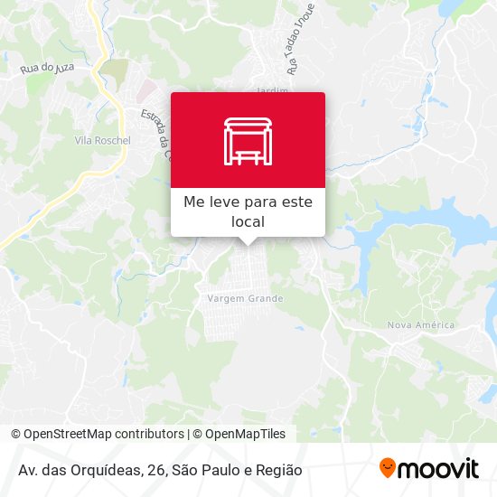 Av. das Orquídeas, 26 mapa