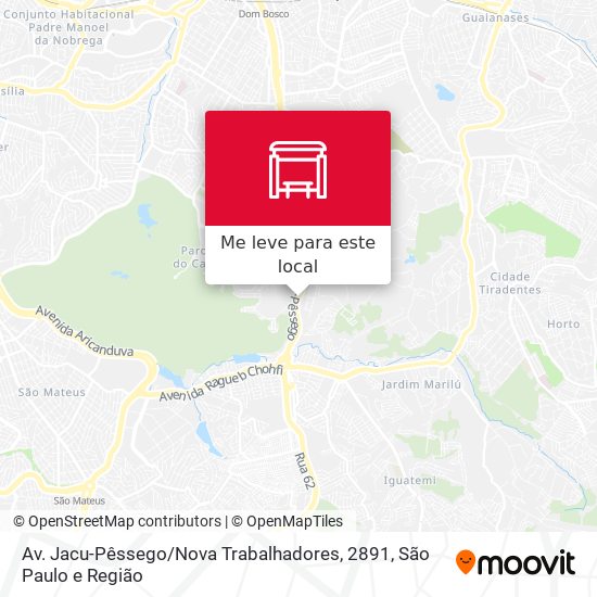 Av. Jacu-Pêssego / Nova Trabalhadores, 2891 mapa