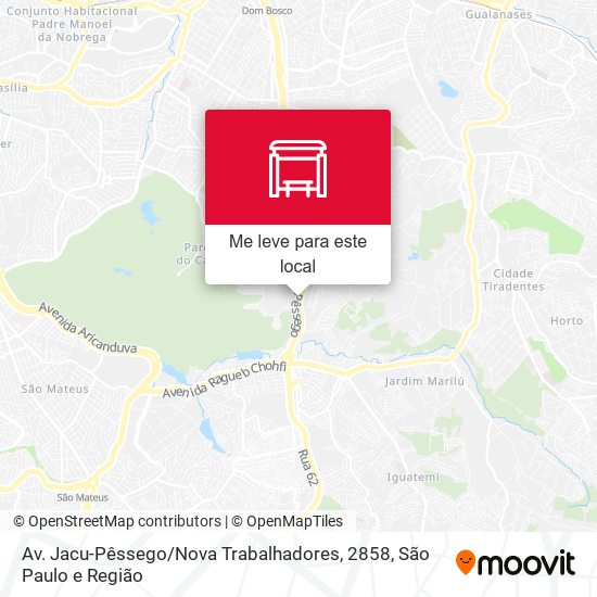 Av. Jacu-Pêssego / Nova Trabalhadores, 2858 mapa